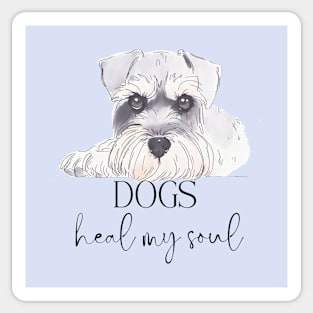 DOGS Heal my Soul - Schnauzer Sticker